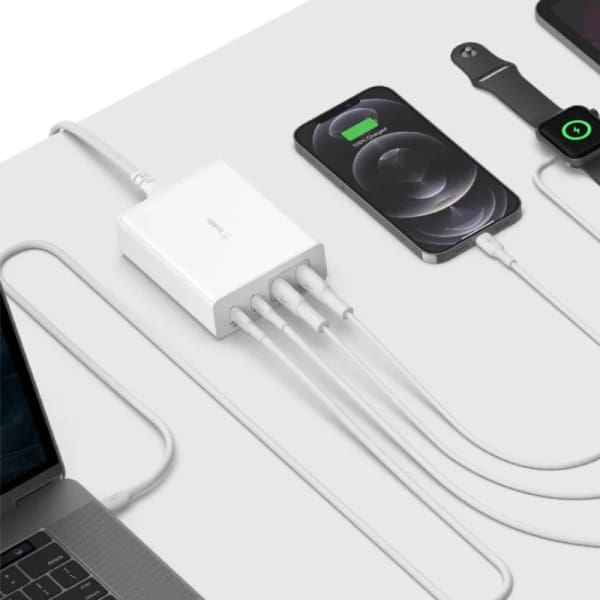 Adaptateur station D’accueil Pc Portable Belkin 108 w 4 Ports – Blanc (WCH010vfWH) Adaptateur station D’accueil Pc Portable Belkin 108 w 4 Ports – Blanc (WCH010vfWH)